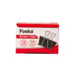 Μεταλλικά μαύρα κλιπ για έγγραφα Foska Binder Clips κουτί 12 τεμ. - Image 3