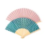 Βεντάλια μπαμπού (bamboo) Out Of The Blue δίχρωμη 37x21 εκ. 1 τεμ.