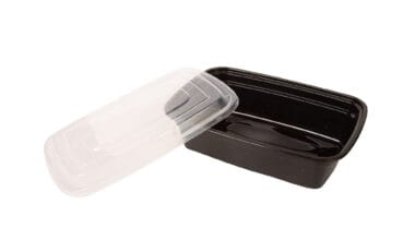 Δοχεία φαγητού πλαστικά μικροκυμάτων με καπάκι 1.250ml