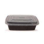 Δοχεία φαγητού πλαστικά μικροκυμάτων με καπάκι 1.250ml - Image 2