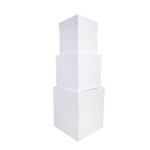 Κουτί τούρτας χάρτινο τετράγωνο λευκό με παράθυρο 1 τεμ.