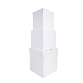 Κουτί τούρτας χάρτινο τετράγωνο λευκό με παράθυρο 1 τεμ.