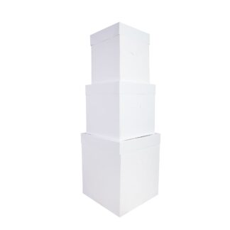 Κουτί τούρτας χάρτινο τετράγωνο λευκό με παράθυρο 1 τεμ.