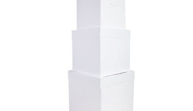 Κουτί τούρτας χάρτινο τετράγωνο λευκό με παράθυρο 1 τεμ.