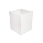 Κουτί τούρτας χάρτινο τετράγωνο λευκό με παράθυρο 1 τεμ. - Image 3