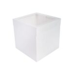 Κουτί τούρτας χάρτινο τετράγωνο λευκό με παράθυρο 1 τεμ. - Image 8