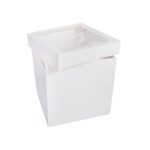 Κουτί τούρτας χάρτινο τετράγωνο λευκό με παράθυρο 1 τεμ. - Image 9