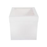 Κουτί τούρτας χάρτινο τετράγωνο λευκό με παράθυρο 1 τεμ. - Image 10