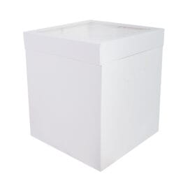 Κουτί τούρτας χάρτινο τετράγωνο λευκό με παράθυρο 1 τεμ. - Image 13