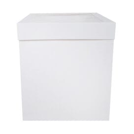 Κουτί τούρτας χάρτινο τετράγωνο λευκό με παράθυρο 1 τεμ. - Image 15