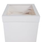 Κουτί τούρτας χάρτινο τετράγωνο λευκό με παράθυρο 1 τεμ. - Image 16