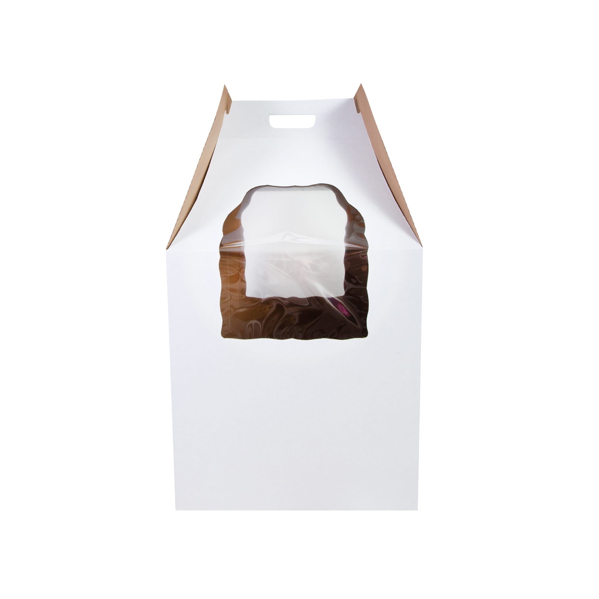 kouti-tourtas-xartino-tetragono-leyko-me-para8yro-labh-1tem-no-40-1 Κουτί τούρτας χάρτινο τετράγωνο λευκό με παράθυρο και λαβή 1 τεμ. - Image 1