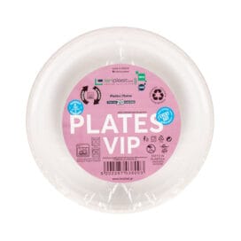 Πιάτα πλαστικά επαναχρησιμοποιήσιμα στρογγυλά, λευκά, Φ21,7 εκ., βαθειά (4 εκ.) LariPlast Plates VIP 20 τεμ.