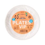 Πιάτα πλαστικά επαναχρησιμοποιήσιμα στρογγυλά, λευκά, Φ21,7 εκ., ρηχά (1,9 εκ.) LariPlast Plates VIP 20 τεμ.