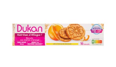 Dukan μπισκότα βρώμης πορτοκάλι χωρίς ζάχαρη 132 γρ.