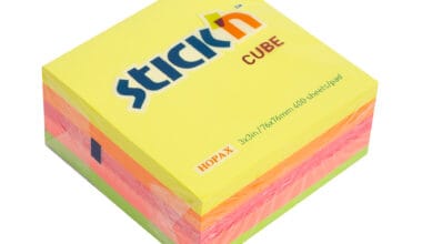 Χαρτάκια σημειώσεων Stick'N Cube τετράγωνα (76x76)mm χρωματιστά 400 φύλλα