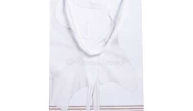 Τσαντάκι μνημοσύνου με κορδόνι κρίνος-λευκό 10 τεμ.