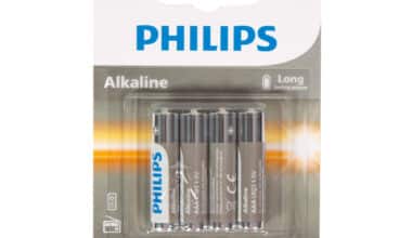 Μπαταρίες αλκαλικές Philips Alkaline AAA 1.5V (LR03A4B/10 MICRO) σετ 4 τεμ.