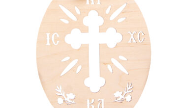 Πατρόν για σχέδιο (στένσιλ) σε κόλυβα Σταυρός ICXC-NIKA μεγάλο 1 τεμ.