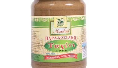 Ταχίνι ολικής άλεσης παραδοσιακό χωρίς αλάτι Mondial ΒΙΟ 720 γρ.