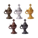 Λιβανιστήρι μεταλλικό κλασικό κωνικό σταυρός μεγάλο 1 τεμ.