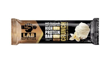 Μπάρα πρωτεΐνης 33% Lab Nutrition Crunch βανίλια χωρίς ζάχαρη 65 γρ.