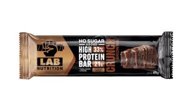Μπάρα πρωτεΐνης 33% Lab Nutrition Crunch brownie χωρίς ζάχαρη 65 γρ.