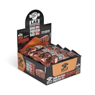Μπάρα πρωτεΐνης 33% Lab Nutrition Crunch brownie χωρίς ζάχαρη κουτί 12x65 γρ.