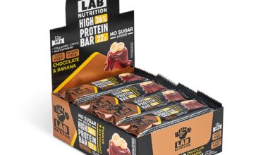 Μπάρα πρωτεΐνης 36% Lab Nutrition σοκολάτα-μπανάνα χωρίς ζάχαρη/γλουτένη κουτί 12x60 γρ.