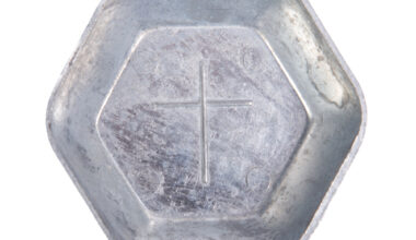 Πιατάκι μεταλλικό εξάγωνο για λιβανιστήρι 1 τεμ.