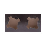 Χάρτινη μαύρη θήκη μεταφοράς καφέ 2 θέσεων 25 τεμ. - Image 2