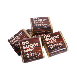 Σοκολατάκια Geneva No Sugar Added bitter 5 τεμ. 75 γρ.