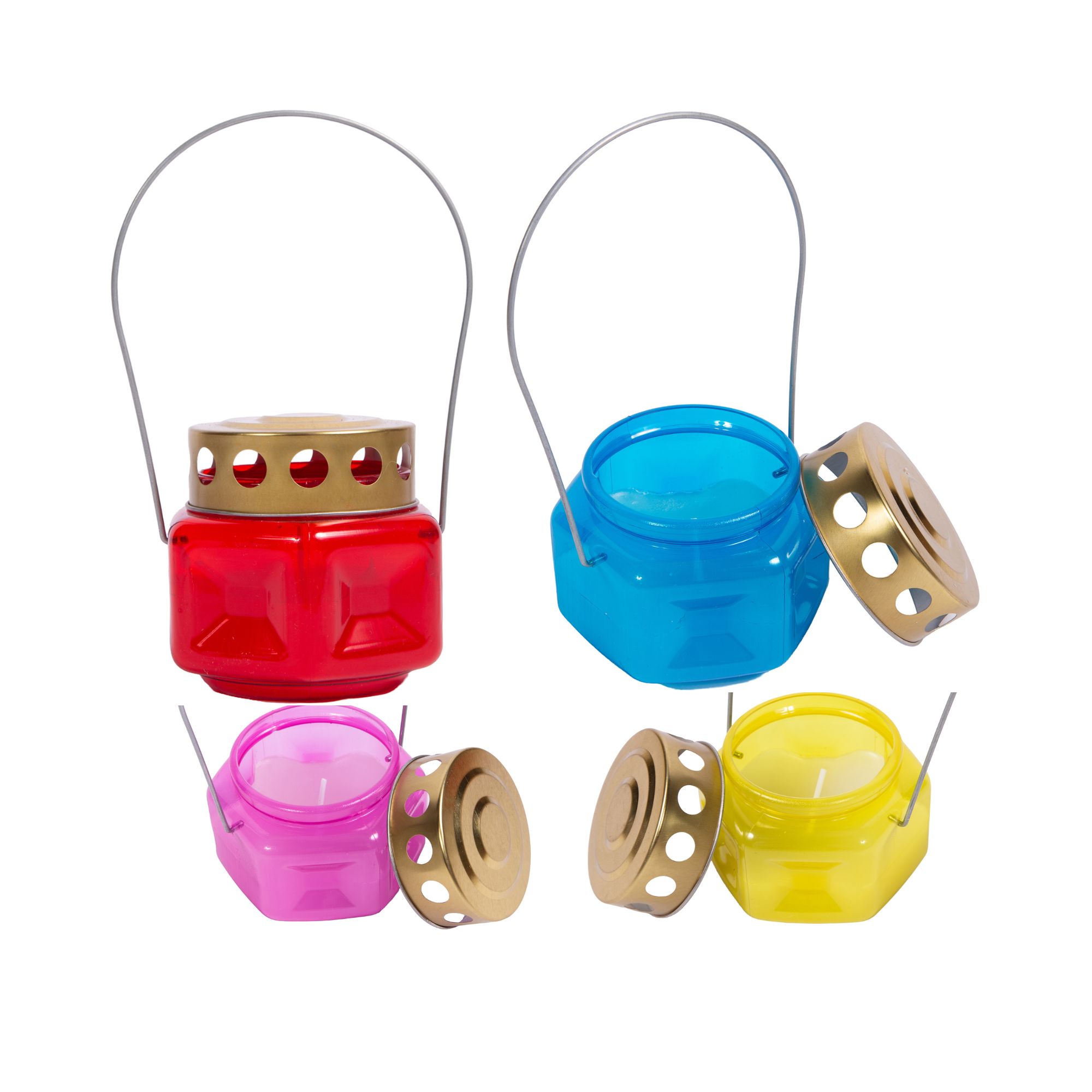 fanaraki-me-keri-eksagono-plastiko-me-metalliko-kapaki-kai-labh-1tem-1 Φαναράκι με κερί, εξάγωνο πλαστικό, με μεταλλικό καπάκι και λαβή 1 τεμ. - Image 1