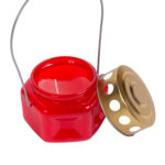 Φαναράκι με κερί, εξάγωνο πλαστικό, με μεταλλικό καπάκι και λαβή 1 τεμ. - Image 3