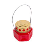 Φαναράκι με κερί, εξάγωνο πλαστικό, με μεταλλικό καπάκι και λαβή 1 τεμ. - Image 2