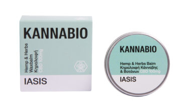 Κεραλοιφή κάνναβης Kannabio Hemp & Herbs Waxbalm Iasis ΒΙΟ 30ml