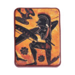 Κεραμεικό εικόνισμα με μαγνήτη Αρχαίος Έλληνας πολεμιστής με πανοπλία 3,8x4,8εκ. 1 τεμ.