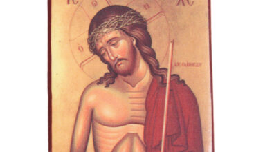 Κεραμεικό εικόνισμα με μαγνήτη Ιησούς Χριστός ο Νυμφίος 3,8x4,8εκ. 1 τεμ.