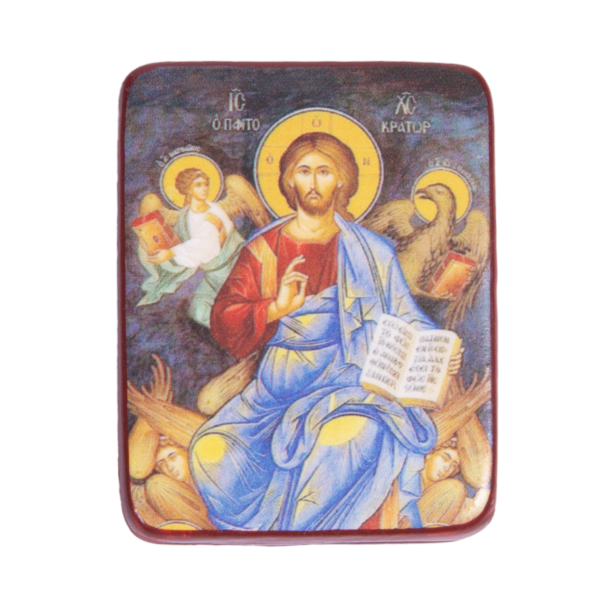 kerameiko-eikonisma-me-magnhth-ihsous-xristos-o-pantokrator-38x48mm-1tem-1 Κεραμεικό εικόνισμα με μαγνήτη Ιησούς Χριστός ο Παντοκράτωρ 3,8x4,8εκ. 1 τεμ. - Image 1