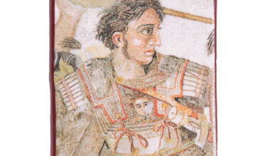 Κεραμεικό εικόνισμα με μαγνήτη Μέγας Αλέξανδρος 3,8x4,8εκ. 1 τεμ.