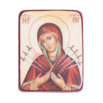 Κεραμεικό εικόνισμα με μαγνήτη Παναγία Επτάσπαθη 3,8x4,8εκ. 1 τεμ.