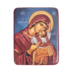 Κεραμεικό εικόνισμα με μαγνήτη Παναγία Γλυκοφιλούσα, Καρδιώτισσα 3,8x4,8εκ. 1 τεμ.
