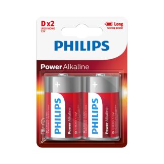 Μπαταρίες αλκαλικές Philips Power Alkaline D 1.5V (LR20P2B/10) σετ 2 τεμ.