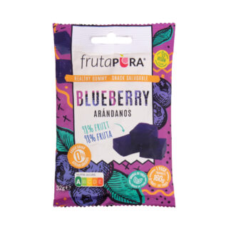 Ζελεδάκια μπλούμπερυ frutapura χωρίς ζάχαρη/γλουτένη 32 γρ.