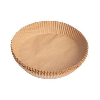 Αντικολλητικές φόρμες για φριτέζα αέρος (air fryer pad paper) στρογγυλές από λαδόχαρτο HomeStyle 20x4,5 εκ. 50 τεμ. (7769)