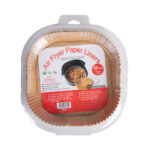 Αντικολλητικές φόρμες για φριτέζα αέρος (air fryer pad paper) τετράγωνες από λαδόχαρτο Homestyle 20x20x4,5 εκ. 50 τεμ. (7770) - Image 2