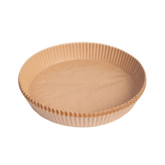 Αντικολλητικές φόρμες για φριτέζα αέρος (air fryer pad paper) στρογγυλές από λαδόχαρτο HomeStyle 23x4,5 εκ. 50 τεμ. (7771)
