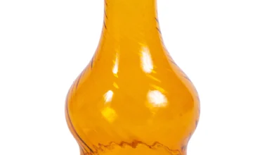 Γυαλί καντηλιού κίτρινο μεγάλο λεπτό (1mm) 1 τεμ.