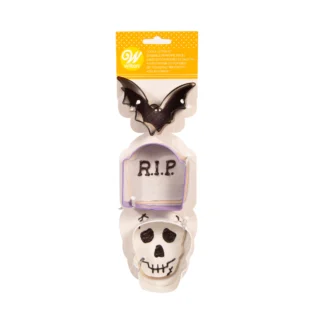 Κουπάτ μεταλλικό Wilton Νυχτερίδα, Ταφόπλακα, Κρανίο 3 τεμ. (018.26.026)