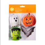 Κουπάτ μεταλλικό Wilton Κολοκύθα, Φάντασμα, Νυχτερίδα, Frankenstein 4 τεμ. (018.26.032)